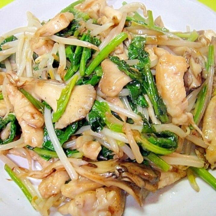 もやしと鶏肉マイタケほうれん草のオイスター炒め レシピ 作り方 By Mint74 楽天レシピ もやしと鶏肉マイタケほうれん草のオイスター炒め レシピ 作り方 By Mint74 楽天レシピ